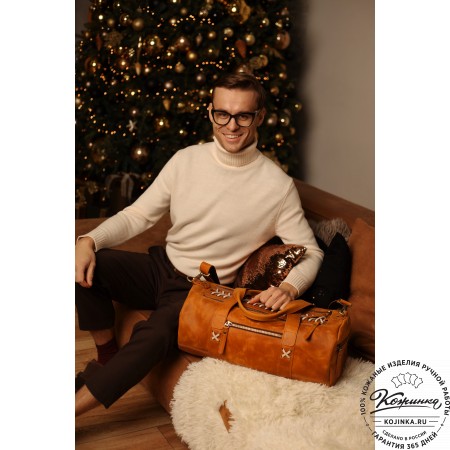  Кожаная сумка "Тайлер" (коричневый крейзи) 